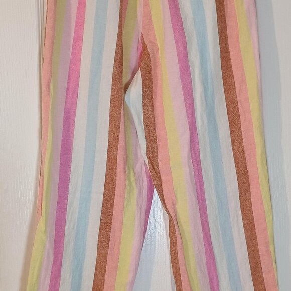 J.Crew/Paperbag Waist Pants/Women XS/Multi Pastel Stripe/Drawcord - Picture 9 of 9